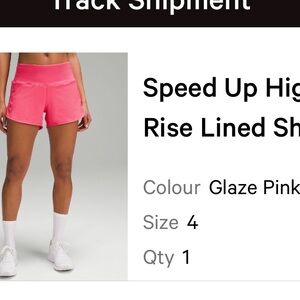 lululemon athletica Glaze Pink Athletic Shorts